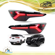 ชุดไฟท้าย LEDs เลนส์ สโมค ไฟแต่ง ลายลัมโบกินี่ Toyota  Aftermarket Parts Fortuner SUV Crusade 4x2 4x