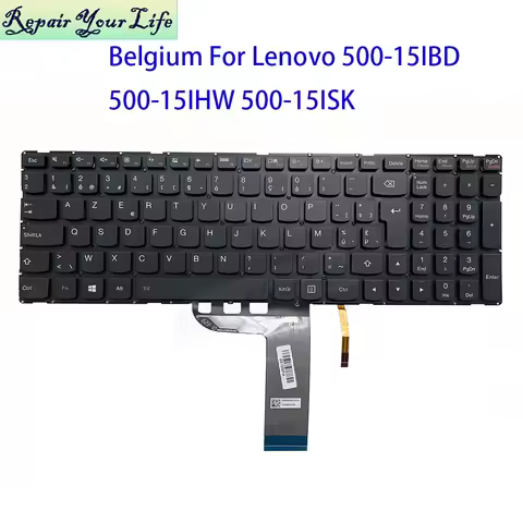 Belgium Backlit Keyboard For Lenovo Yoga 500-15IBD 500-15IHW 500-15ISK Lenovo Flex 3-1570 3-1580 LCM