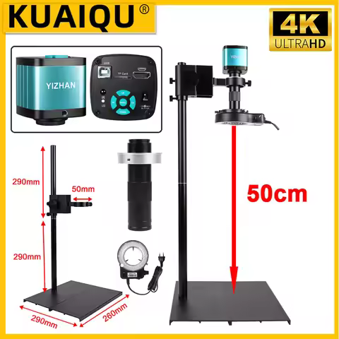 4K 48MP IMX327 HD Electronic Digital Microscope HDMI USB 1080P 60FPS Camera 180X Zoom Lens Medium Me