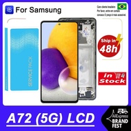 Diuji untuk Samsung A72 A725 A725f/ds Paparan Lcd Skrin Digitizer Sentuh untuk Samsung A72 Sm-a726b/