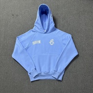 6PM Drill Street logo Embroidered Fleece-Fleece Hooded Sweatshirt Long Sweat