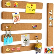 Self Adhesive Cork Board - Office Cork Strips - Wall Tiles Photos Wall Decor - Removable Cork Bullet