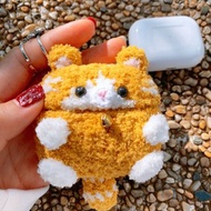 可愛貓咪手工原創耳機套鉤織耳機套蘋果無線耳機AirPods Pro