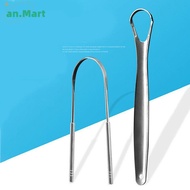 AN.MART 2PCS Tongue Scraper Stainless Steel Tongue Cleaner Oral Care Hygiene Scraper MY
