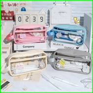 BH2 Transparent large capacity pencil case Simplicity student stationery box pencil case HB2