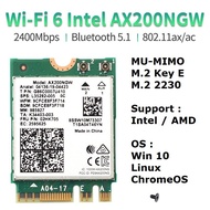 Def | Wifi Card Wireless Intel 6 Ax200 802.11ax Ac Bt5.1 Ngff M.2 2g 5g | Eff