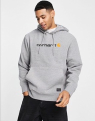 hoodie pria simple carhartt abu misty / pullover hoodie terbaru cowok / jaket hoodie streetwear