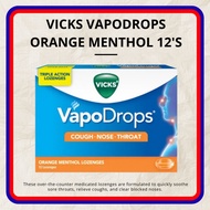 VICKS VAPODROPS ORANGEN MENTHOL 12'S