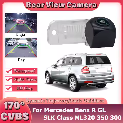 170° HD CCD 1080P Backup Rear View Camera For Mercedes Benz R GL SLK Class ML320 350 300 X164 W164 W