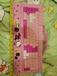 Hello Kitty 粉紅色 USB 鍵盤