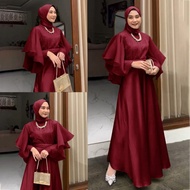 Maxi Almera Satin - Baju Fashion Muslim Wanita Premium Dress Perempuan