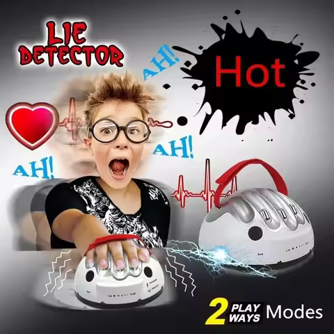 Funny 2 Modes Polygraph Adjustable Adult Polygraph Test Electric Shock Lie Detector Shocking Liar Tr