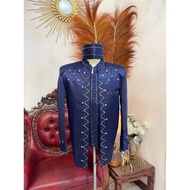 Large zigzag pattern groom's Beskap Basofi groom's/