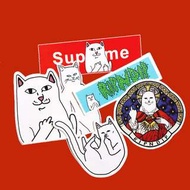 ＜現貨-中指貓 A＞Ripndip 賤貓 Supreme 潮流 潮牌 PVC防水貼紙 機車滑板吉他筆電手機馬桶及女友臉上