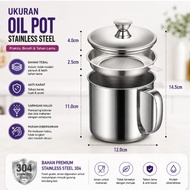 1 LITER STAINLESS STEEL Oil Filter 1000ML OILPOT/, Rust-Resistant, Easy to Clean