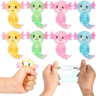 Cute Colorful Axolotl Squishy Toy, Stretchy Malt Sugar Filled Squeeze Toy