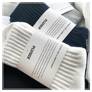 KY/🍉100%Cotton Socks Men's Stockings Black Mid-Calf Length Cotton Socks Breathable Anti-White Socks Women's Socks Lovers