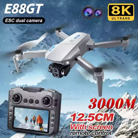 E88GT WiFi FPV Drone 8K HD Camera Foldable Quadcopter Drone for Aerial Photography Live Streaming Tr