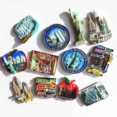 New York Tourist souvenir crafts resin painted magnet refrigerator magnets