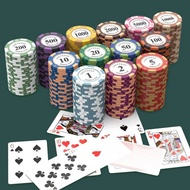 Texas Holdem Poker Game Clay Chip Coins With Crown/Gear Patterns 40*3.3mm Adult Casino Entertainment