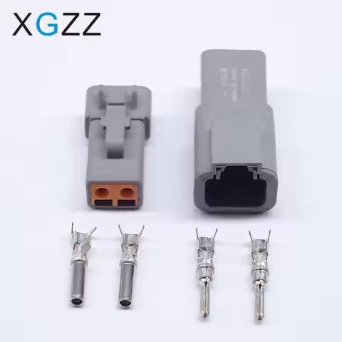Deutsch DTP Gray 2 Pin Male Female Waterproof Electrical Auto Connector DTP06-2S DTP04-2P