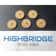 Authentic 1 *** Tamiya Mini 4WD Sugar gear For Single Head Motor 4 Or 4.2 (Spur G-11 Light brown) Pa