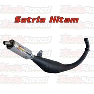 KNALPOT SATRIA 2TAK STANDAR RACING HITAM MERK ANDY SPEED