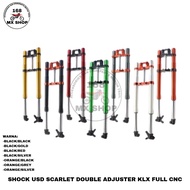 Sokbeker Shock Upside Down Depan USD SCARLET ADJUSTER KLX FULL CNC+STANG TWINWALL
