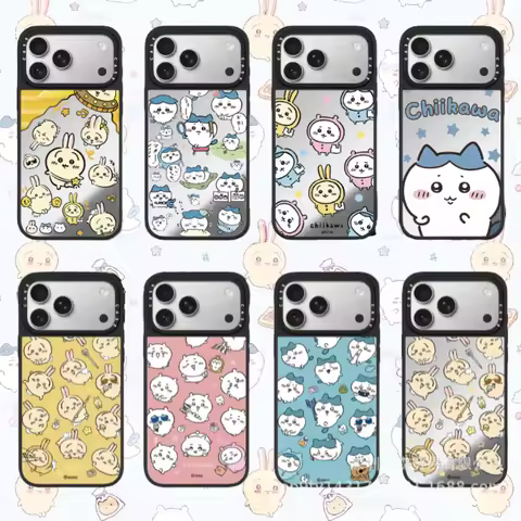 Apple's latest model iPhone17 phone case，Cartoon Anime Chiikawa Co branded，iPhone16/15 Mirror finish