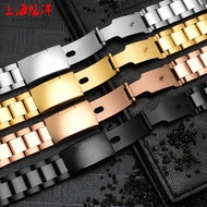 【Ready Stock】Universal solid steel strap men's and women's stainless steel hands 18 19 20 22mm Seiko Tissot watch strap