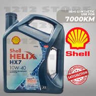 🇲🇾HOT SALES🔥 SHELL HELIX HX7 SEMI 10W40 4L ORIGINAL THAILAND MARKET ENGINE OIL SYNTHETIC 10W-40 10W 