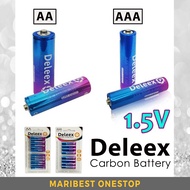 8PCS Deleex 1.5V AA/AAA Super Energy Leakproof Zinc Carbon Battery