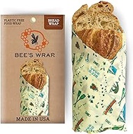 Bee's Wrap Reusable Beeswax Food Wraps Made in the USA, Eco Friendly Beeswax Food Wrap, Sustainable Food Storage Containers, Organic Cotton Food Wrap, XL Bread Wrap for Homemade Bread, Great Outdoors