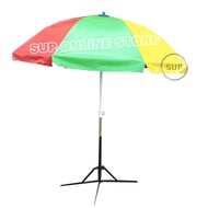 ( 7ft )Round Umbrella with stand / Payung Niaga / Payung Bulat Pasar Malam/ Night Market Umbrella Ca
