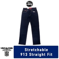 GA Blue Men's Normal Rise Straight Fit Stretchable Jeans 99131898 (Dark Blue)