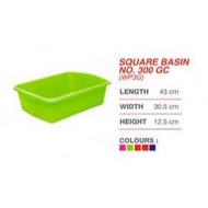 SQUARE WASHBASIN 300 DX / SQUARE WASHBASIN 400 DX / THICK PLASTIC WASHBASIN