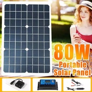 20W 80W 18V Flexible Solar Panel Car Battery Charging USB DC Dual Output Solar Panel