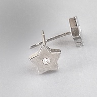 Robagin ANT255 Anting Bintang Titanium Perak Pria Wanita Korea Aksesoris Cowok Cewek Keren