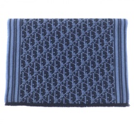 成色極佳 ▼ DIOR Dior Homme 93E008A0320 100% 羊絨斜紋流蘇披肩圍巾 藍色 義大利製造 男士