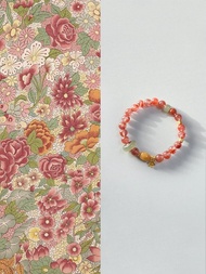 原創手工冰飄南紅蜜蠟和田青玉手串招財好運手鏈本命年生日禮物