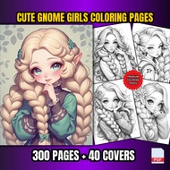 [PDF] 300 Cute Gnome Girl Coloring Pages For Adults