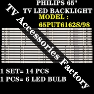 65PUT6162S/98 PHILIPS 65" TV LED BACKLIGHT(LAMP TV) PHILIPS 65 INCH LED TV BACKLIGHT 65PUT6162 65PUT