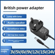 British regulatory plug3V5V6V9V12V15V24V British Standard1A2A3A Power Adapter