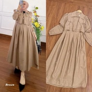 Arasya Dress Toyobo Dress Wanita Kekinian 2022 Dress Maxy Crinkle