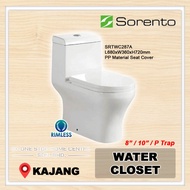 SORENTO Water Closet One Piece Bathroom WC Washdown Toilet Bowl (WHITE) SRTWC287 A 8/ 10"/ P Trap