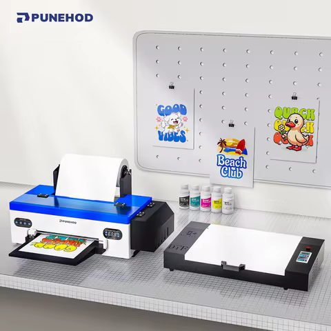 Punehod A3 DTF Printer Transfer Printer A3+ L1800 DTF Printer T Shirt Printing Machine With Curing O