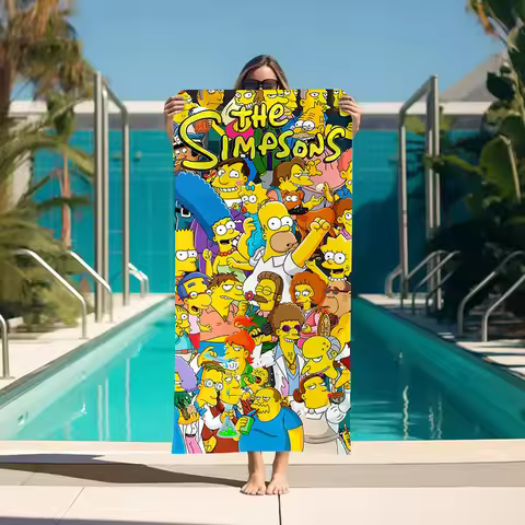 Beach Towel Simpsones Spa Large Bath Towel Personal Care Towels Home Bathroom Accessories Sauna Turb