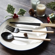 【聖誕禮盒】304不鏽鋼暖沙白餐具|湯匙、筷子、禮物