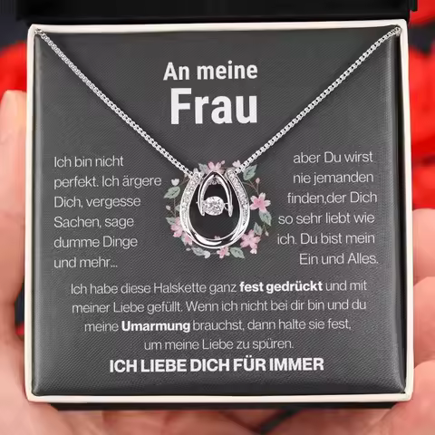 Germany To My Wife Gift Necklace Valentine's Day Birthday Engagement Women Girl Love Fashion Good Lu