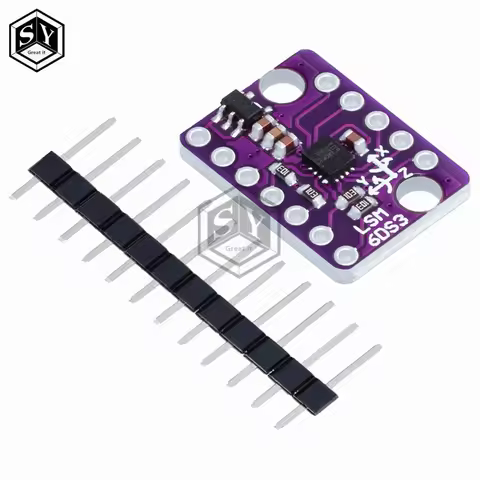 GY-LSM6DS3 Accelerometer Gyro Embedded Digital Temperature Sensor Board SPI IIC I2C Interface Breako